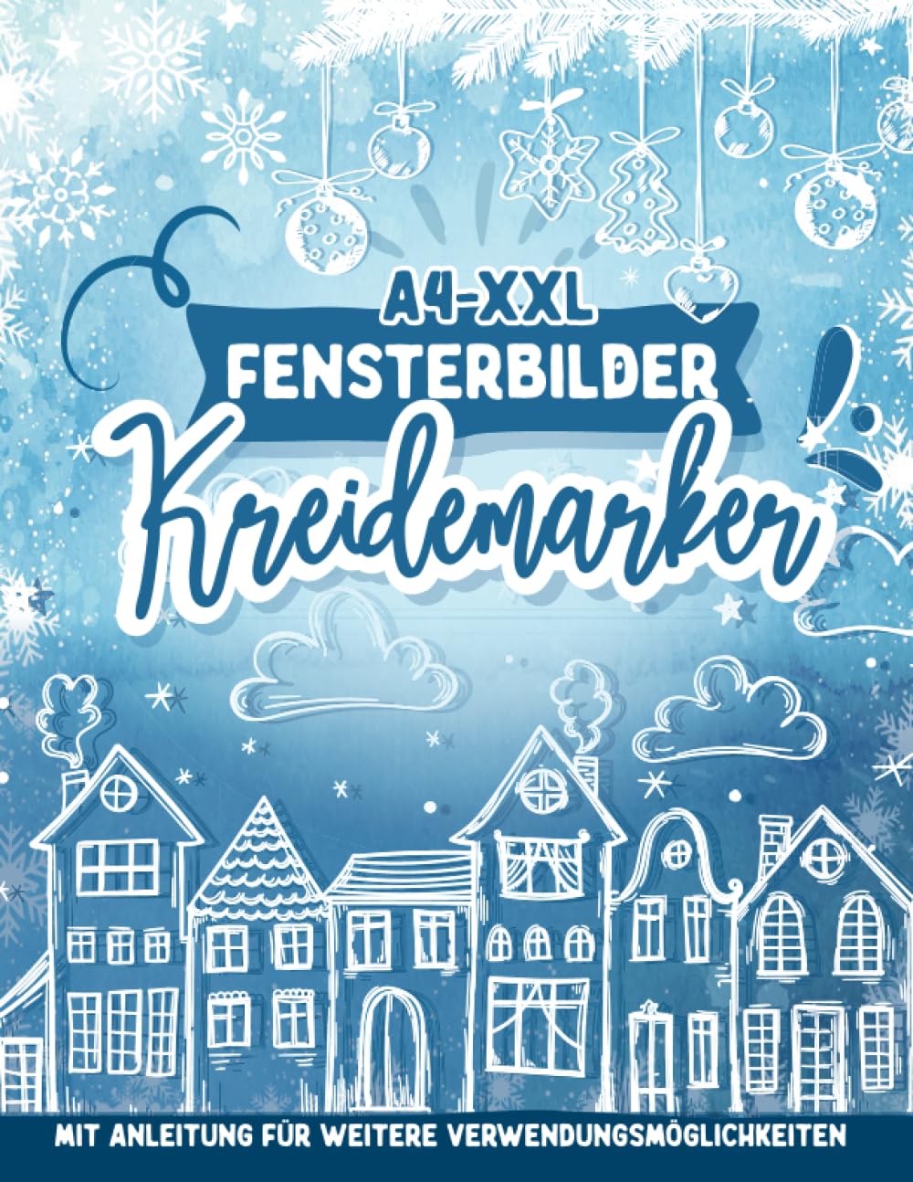 Fensterbilder Kreidemarker Vorlagen Winter & Weihnachten: wiederverwendbare, abwechslungsreiche Kreidestift Vorlagen für die Weihnachtszeit - Fenster bemalen mit dem abwischbaren Kreidestift! Film, Art & Culture