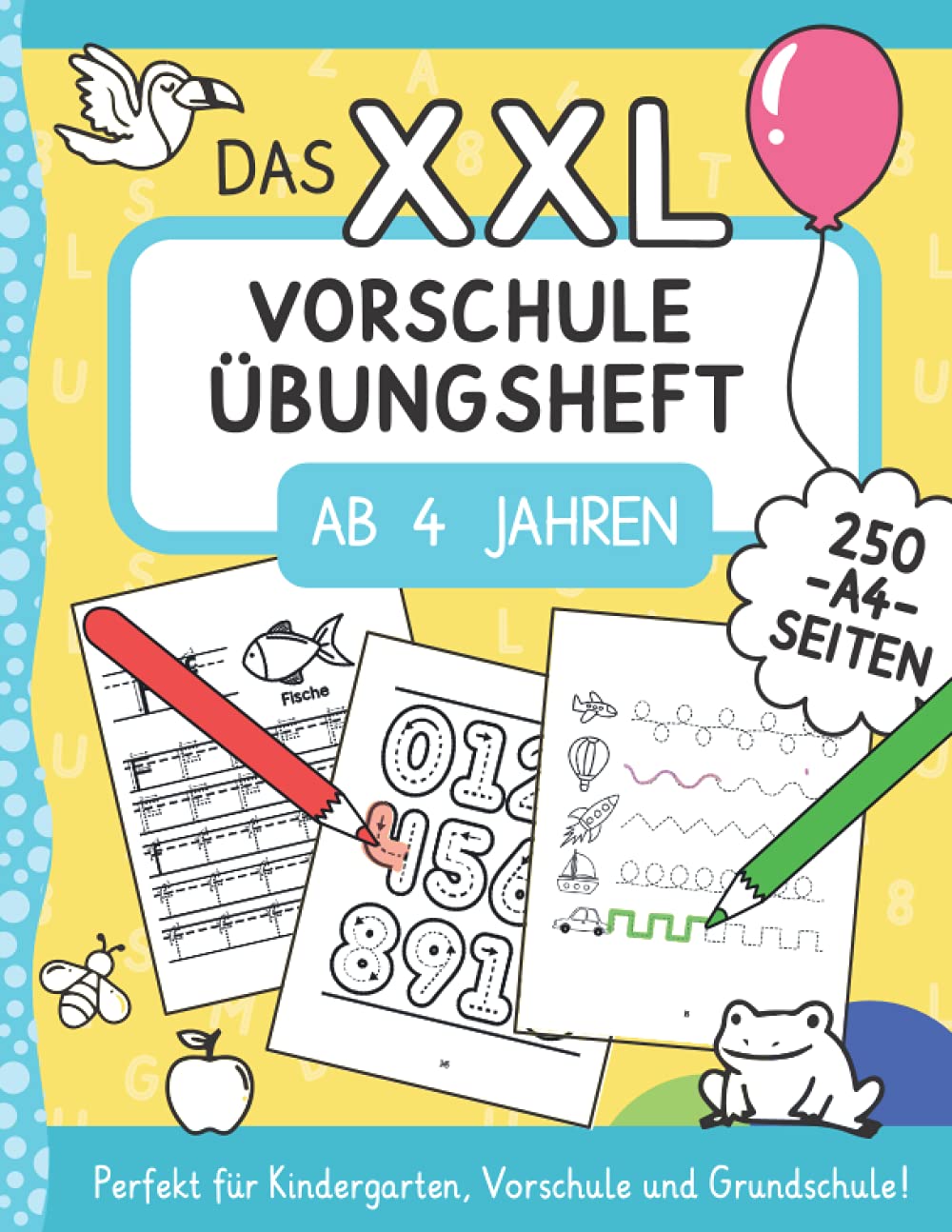 Das XXL-Vorschule Übungsheft ab 4 Jahren: Zahlen und Buchstaben schreiben lernen mit vielen Schwungübungen und Rätseln im A4 Vorschulblock. Perfekt ... für Vorschule und Kindergarten, Band 1) Film, Art & Culture