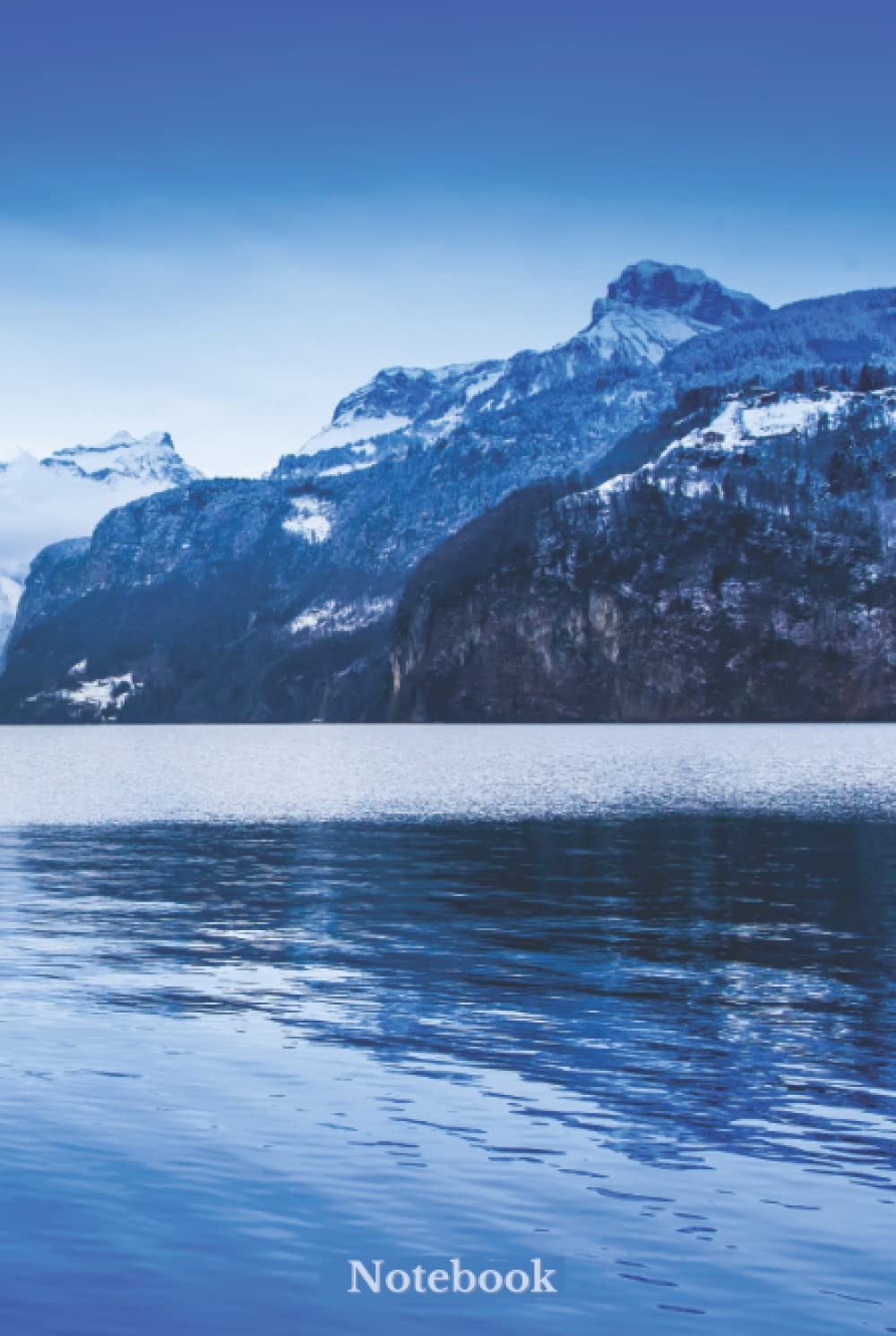 Notebook: Lake and Mountain – Hard cover – Fancy lined notebook – 108 pages – 6x9 – Gift idea for mountain fans Geology & Geography