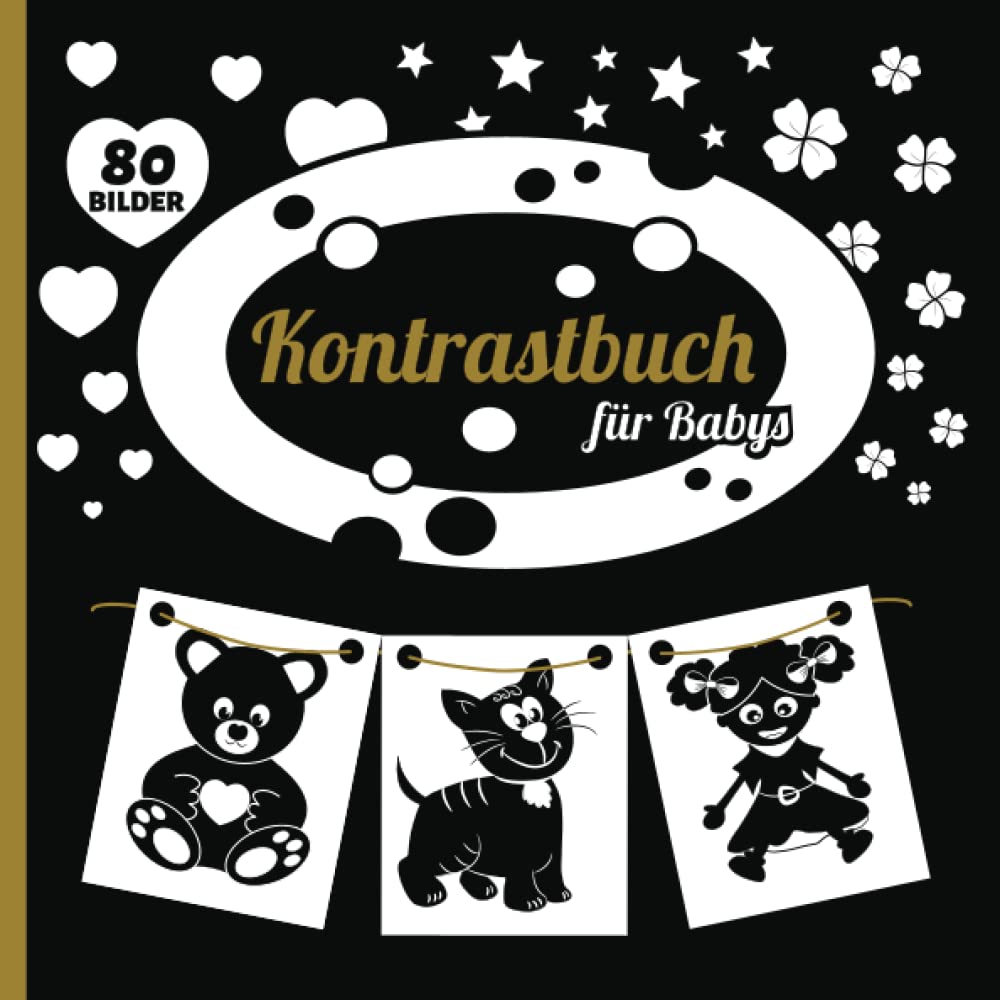 Kontrastbuch für Babys: Schwarz Weiß Buch für Neugeborene | Montessori Kontrastkarten Baby | Mein erstes Bilderbuch | kontrastreiche Bilder | ... für frühe Entwicklung und Sinneserziehung Parents & Children