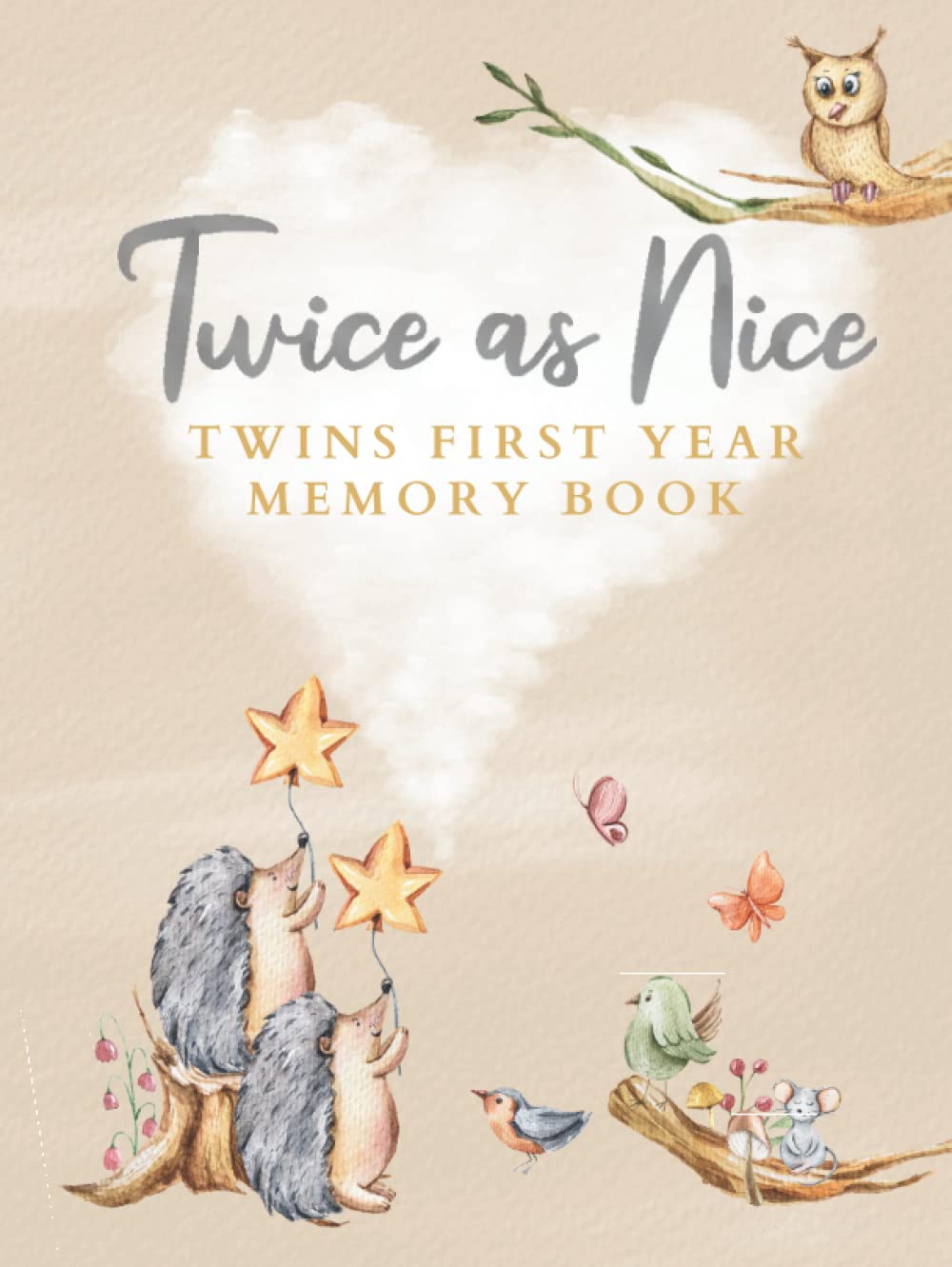 Twice as Nice Twins First Year Memory Book: Enchanting Twin Baby Milestone Record Book | Journal and Photo Album | Birth Arrival to One Year | ... | Ideal for Baby Shower or Congratulations Parents & Children