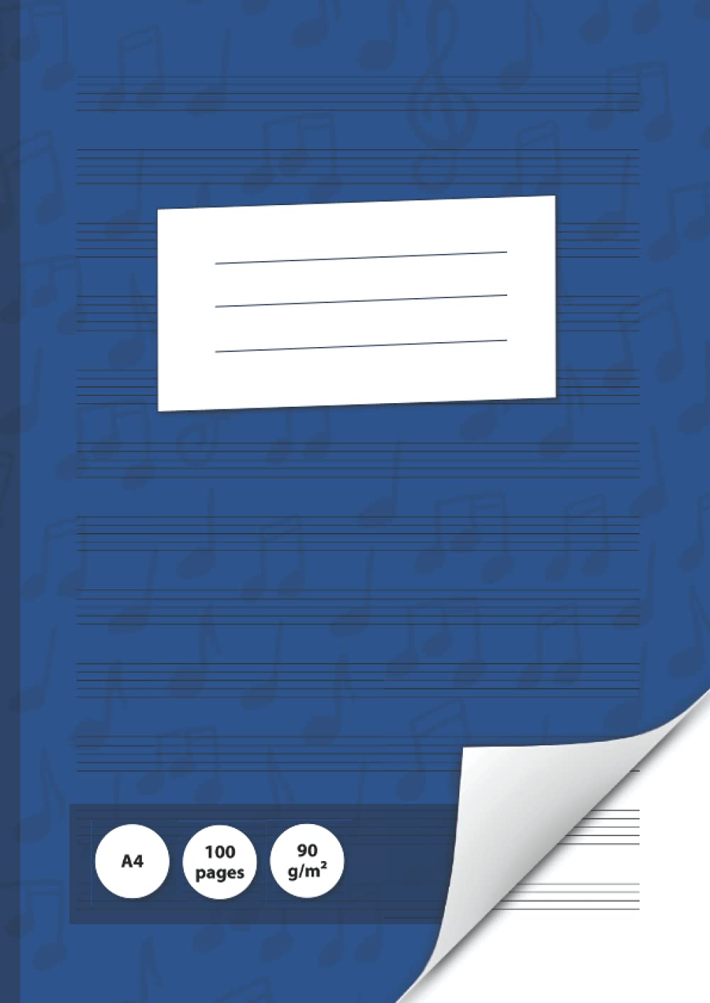 Papier Partition de Musique: Bloc musique | 100 pages | 12 portées | A4 (21 cm x 29,7 cm) | 90 g/m² | Cahier de Partitions | Papier à musique | Carnet de Partitions | Papier Manuscrit Arts & Music