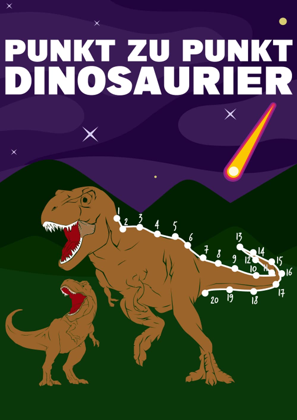 Punkt zu Punkt Dinosaurier: Verbinde die Punkte, Dinobuch ab 5 jahre book