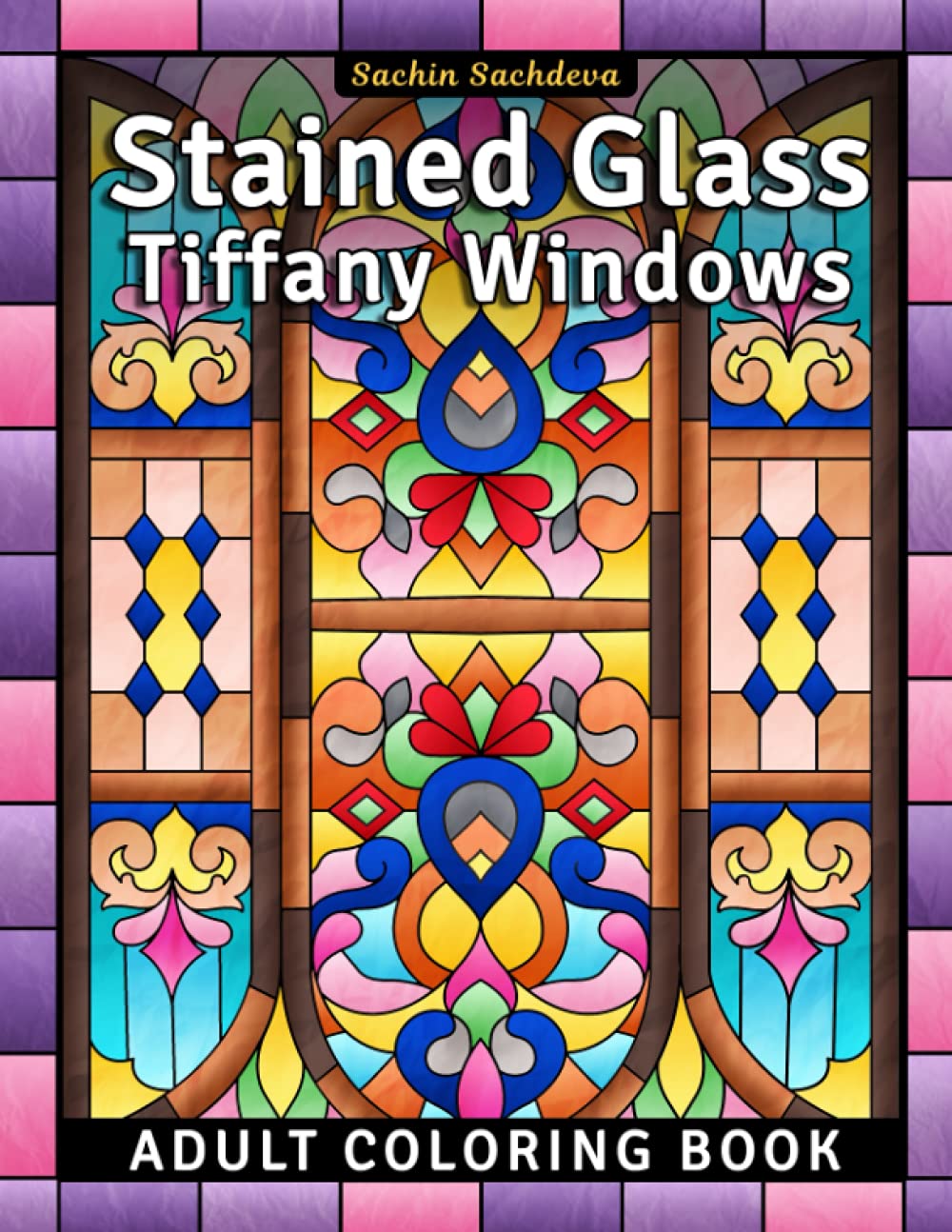 Stained Glass Tiffany Windows: Adult Coloring Book for Stress Relief and Relaxation Hobbies & Crafts