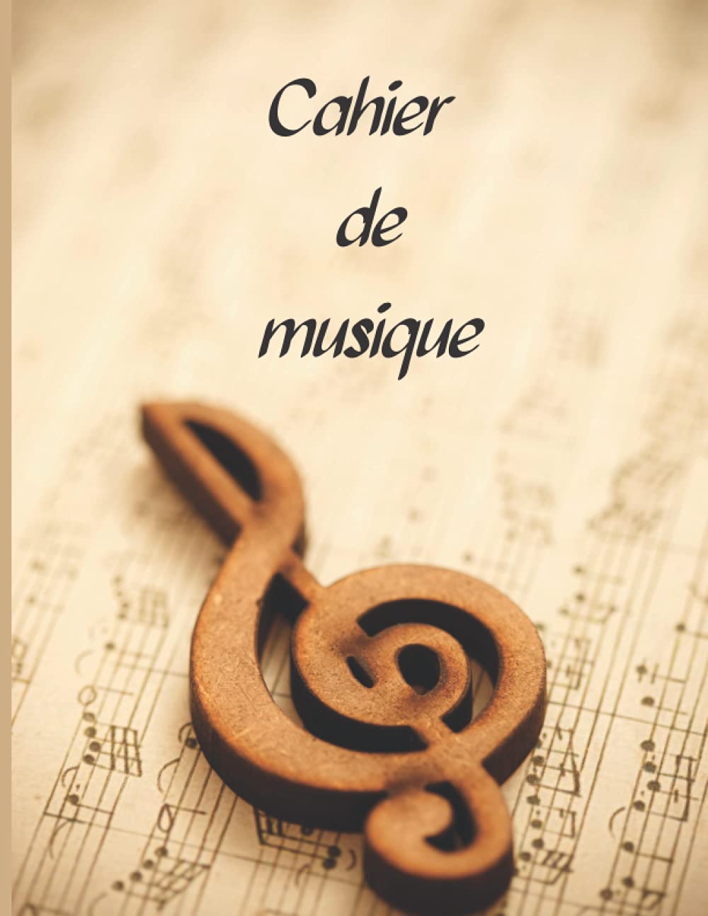 Cahier de musique: FORMAT A4, 100 pages, 12 portées par page, cahier de partitions vierges Arts & Music