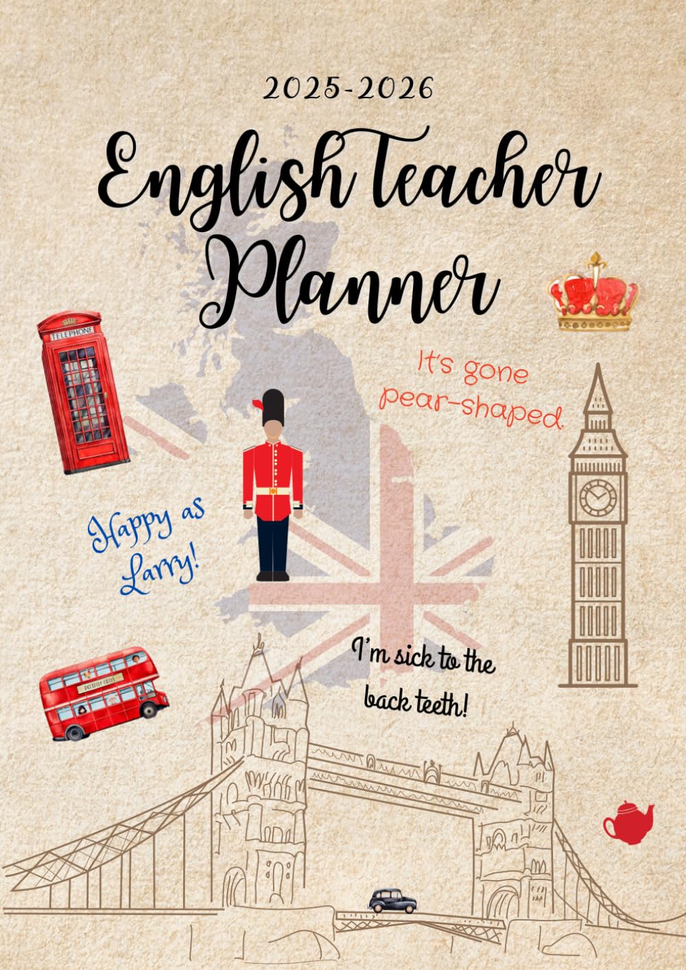English Teacher Planner: 6 classi - Presenze, valutazioni, calendario e giorni festivi, argomenti trattati, contatti di emergenza book