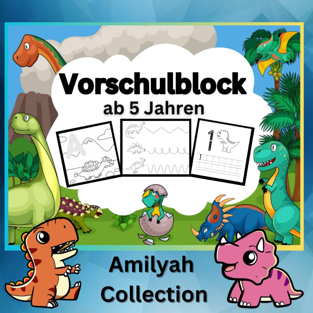 Vorschulblock ab 5: Vorschulbuch für Kinder ab 5! Schwungübungen, Malen nach Zahlen, Punkt zu Punkt, Zahlen 1-20 und Buchstaben lernen. Das Mitmachbuch für Kinder im Kindergarten! Sheet Music