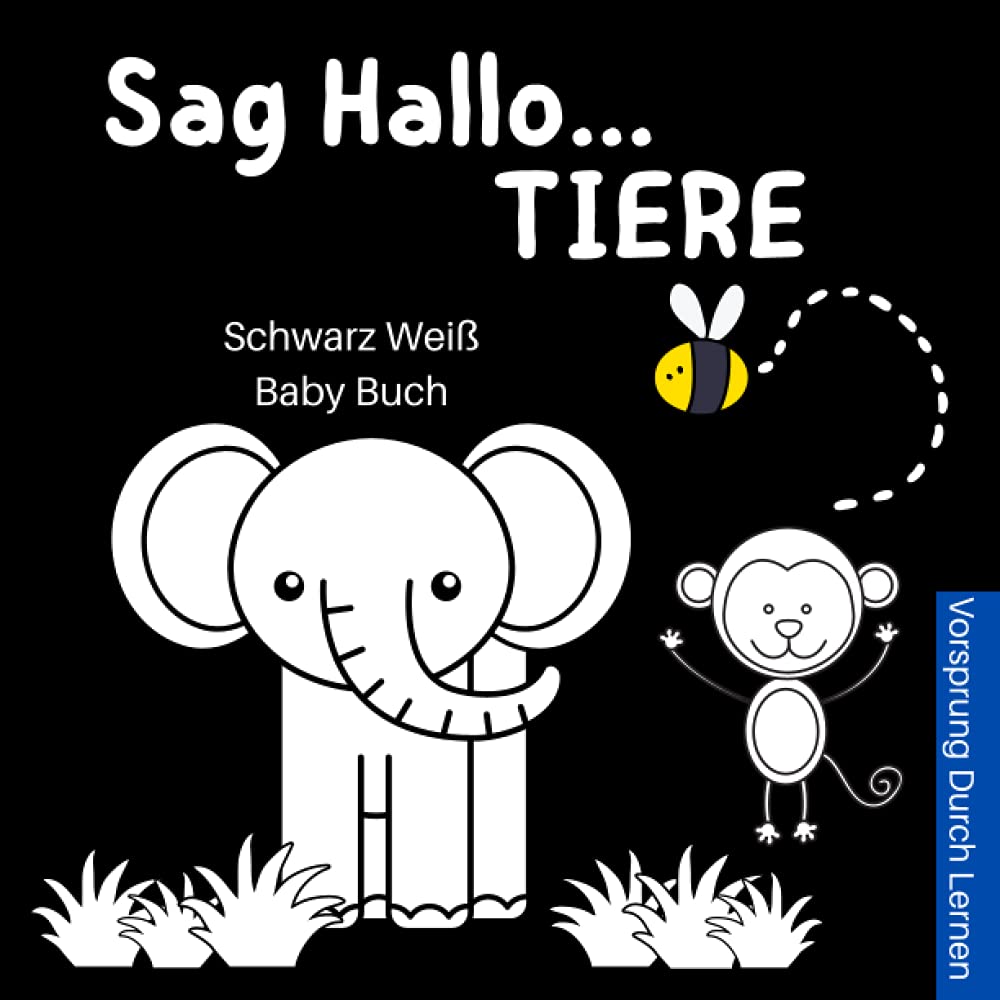 Sag Hallo Tiere, Schwarz Weiß Baby Buch: Kontrastbuch Baby | Geschenke Für Neues Baby Study Guides