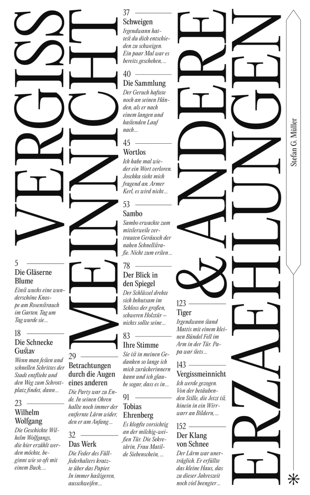 Vergissmeinnicht: und andere Erzählungen Essays & Short Stories