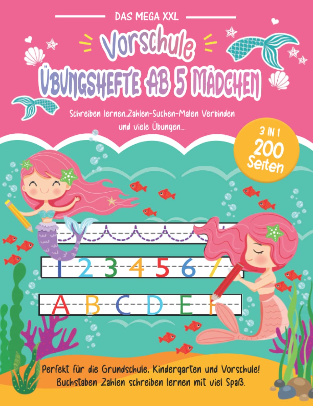 vorschule übungshefte ab 5 mädchen: Buchstaben schreiben lernen und Schwungübungen für kinder mit Rätsel Spiele. Study Guides