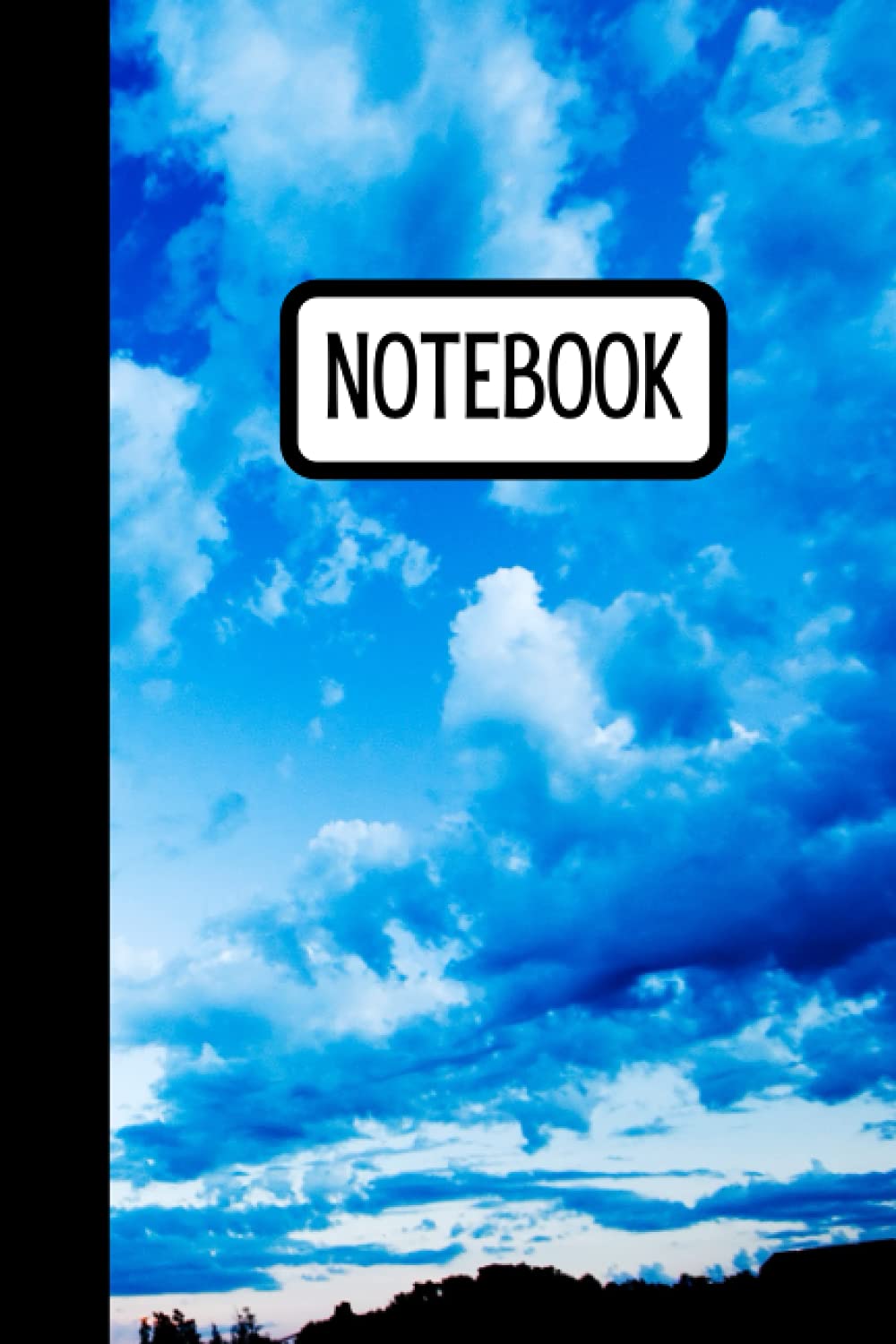 Notebook | Lined Paperback Journal | 6 x 9 Inches | 120 Pages | Blue Clouds | Sky Mathematics