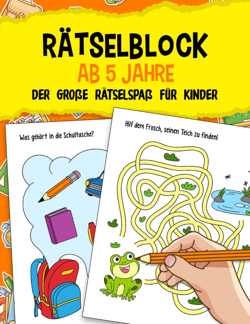 Rätselblock ab 5 Jahre: Der große Rätselspaß für Kinder - Labyrinthe, Fehler suchen, Vorschulübungen, Logisches Denken und vieles mehr! - Das große A4 Rätselbuch für Mädchen und Jungen Professional & Reference Books
