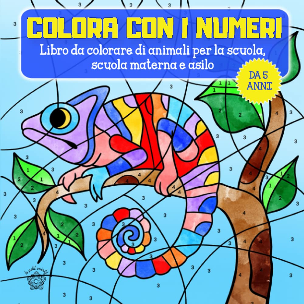Colora con i numeri da 5 anni: Libro di animali da colorare per asilo, scuola materna e inizio della scuola & motivi extra: animali mandala per bambini Tiptoi & Games
