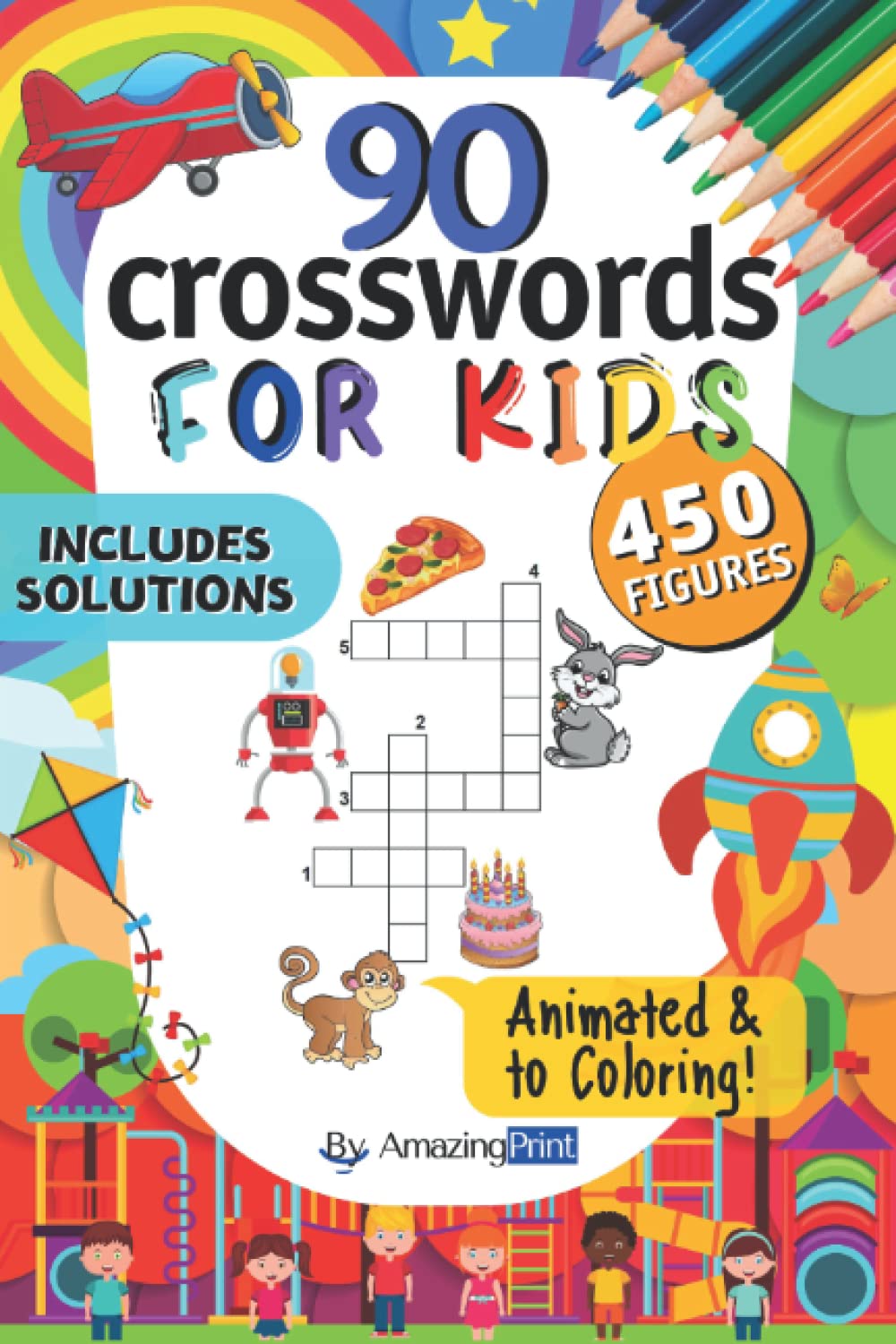 90 Animated Crosswords for Kids: 450 figures to discover Tiptoi & Games
