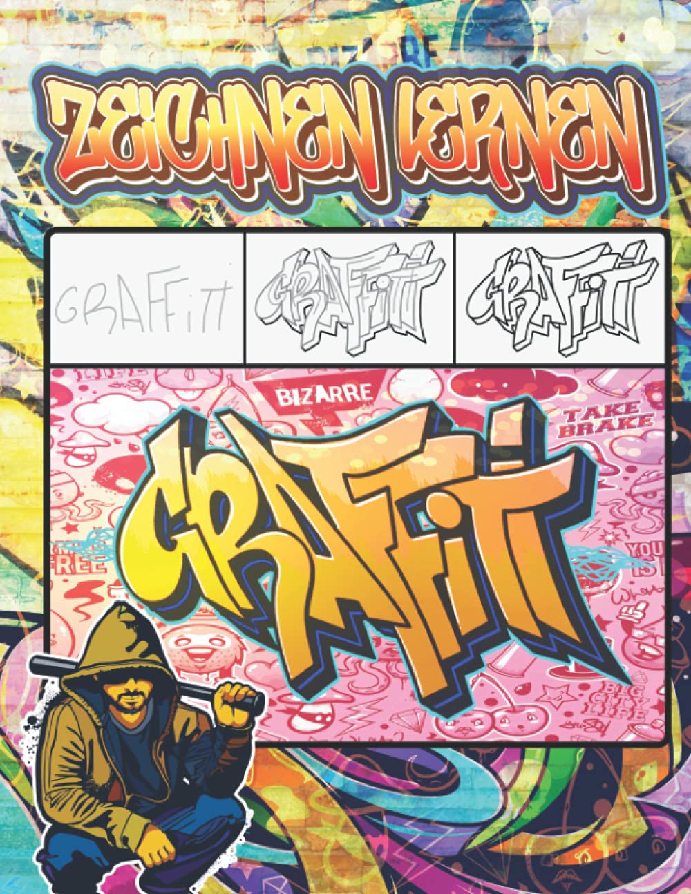 Graffiti Zeichnen Lernen: Ausmalen von Zeichnungen, Zitaten, Schriftarten und Urban Art-Schriften / 50 professionelle Anti Stress und Entspannung ... Kinder und zurück zu Schulgeschenk Film, Art & Culture
