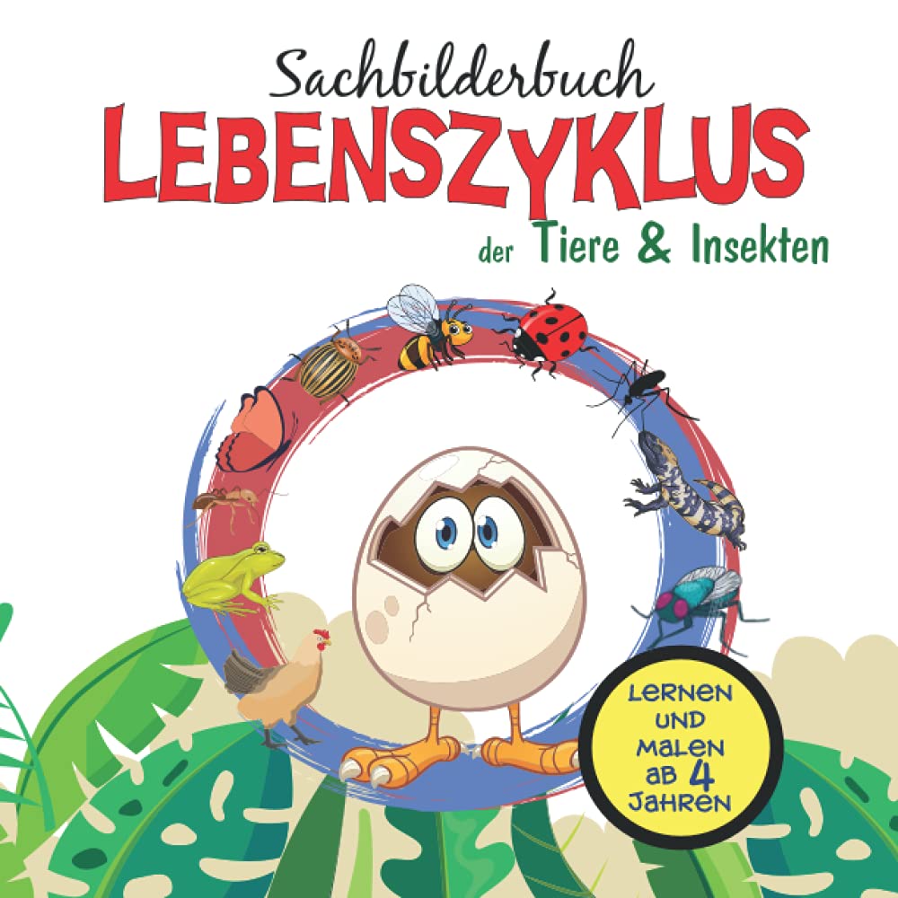 Sachbilderbuch Lebenszyklus der Tiere & Insekten: Aktivitätsbuch für Kinder ab 4 Jahren. Labirynth, Wortsuche, Kreutzworträtsel, finde den ... für Kindergarten, Schule und ZuhauseKangu Pets