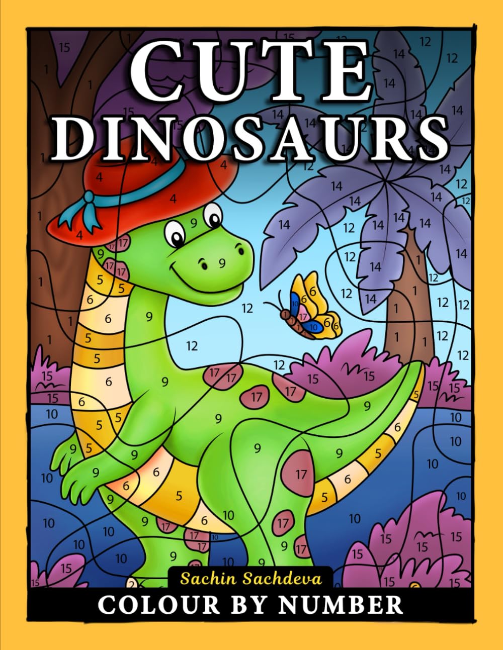 Cute Dinosaurs Colour By Number: Coloring Book for Kids Ages 4-8 Hobbies & Crafts