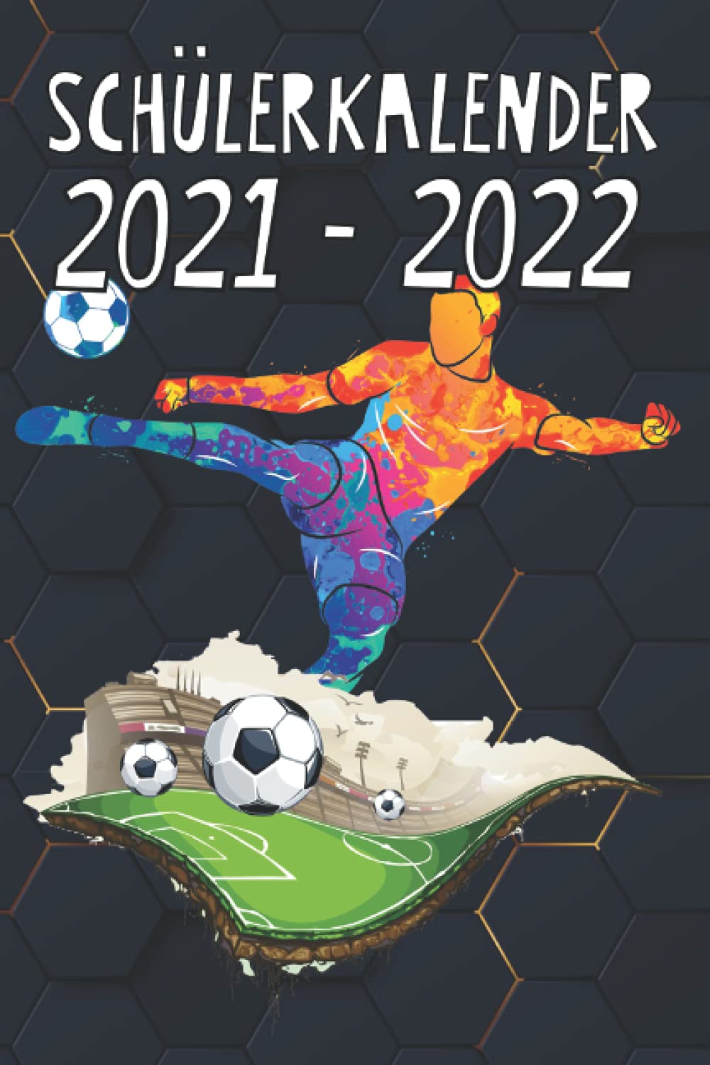 SCHÜLERKALENDER Fußball: taglich und wochen schulplaner - 2 Tage pro Seite book