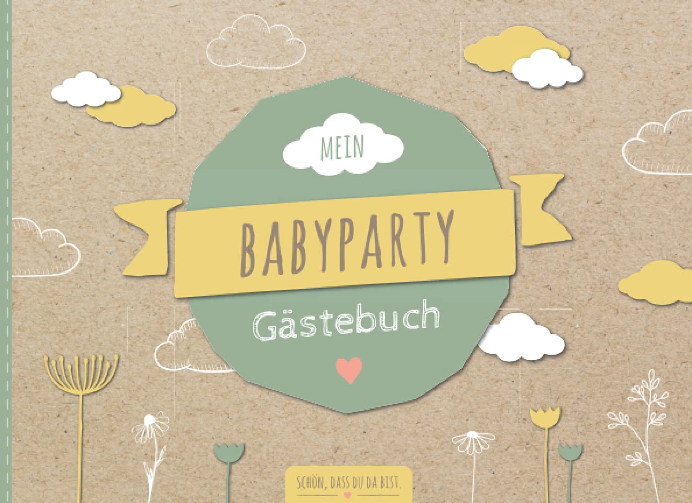Babyparty Gästebuch: Erinnerungsalbum zum Ausfüllen von Gästen & zum Einkleben von Fotos | Neutrales Design Junge & Mädchen | Gastgeschenk Babyparty | Babyshower Geschenkidee Boy & Girl book