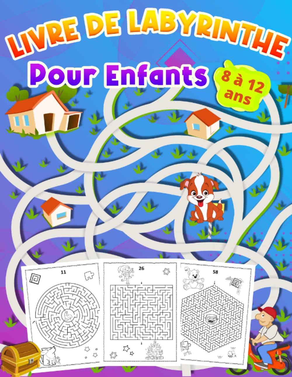 Livre De Labyrinthe Pour Enfants 8 à 12 ans: livre de puzzles pour les enfants, livre de jeux pour garcon et fille book