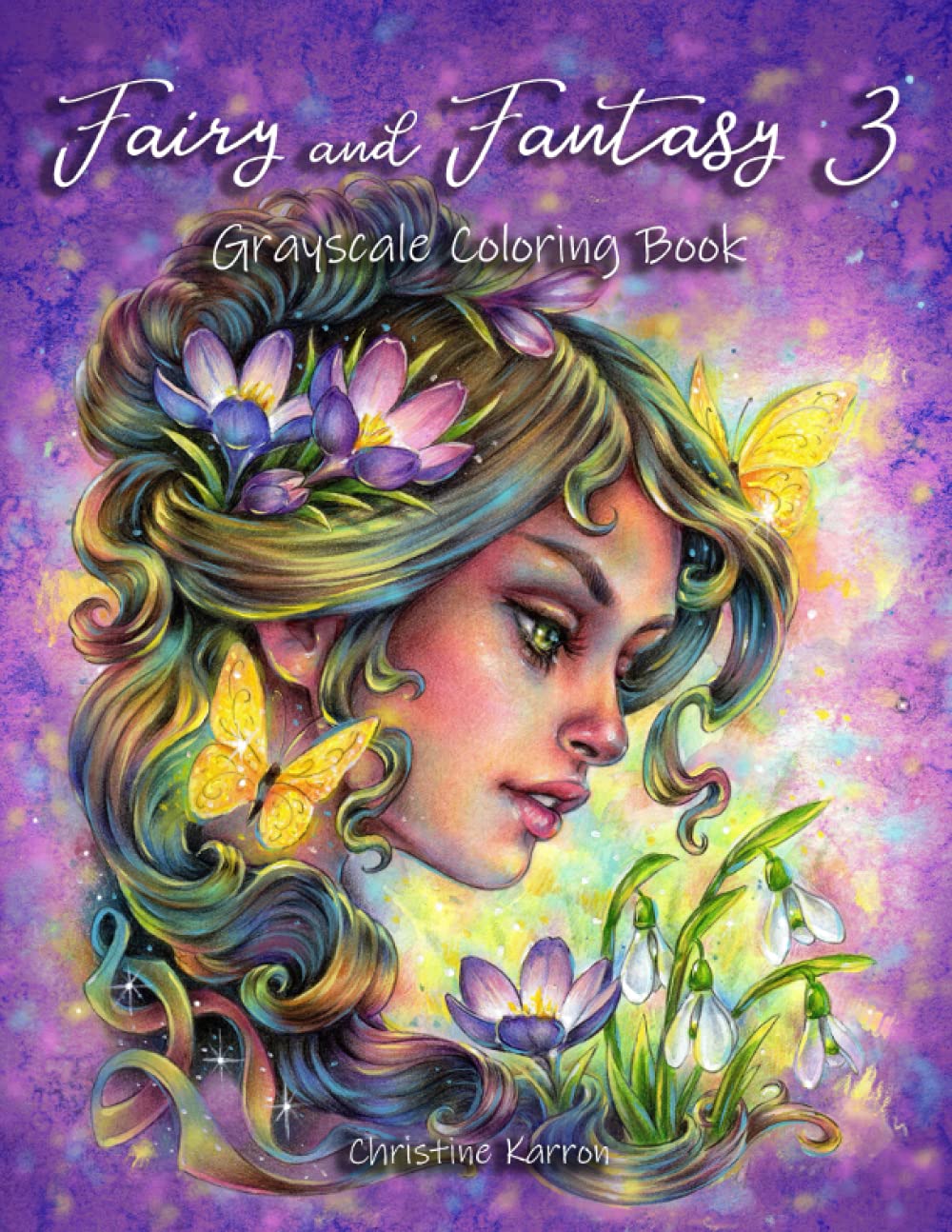 Fairy and Fantasy 3 Grayscale Coloring Book Manga