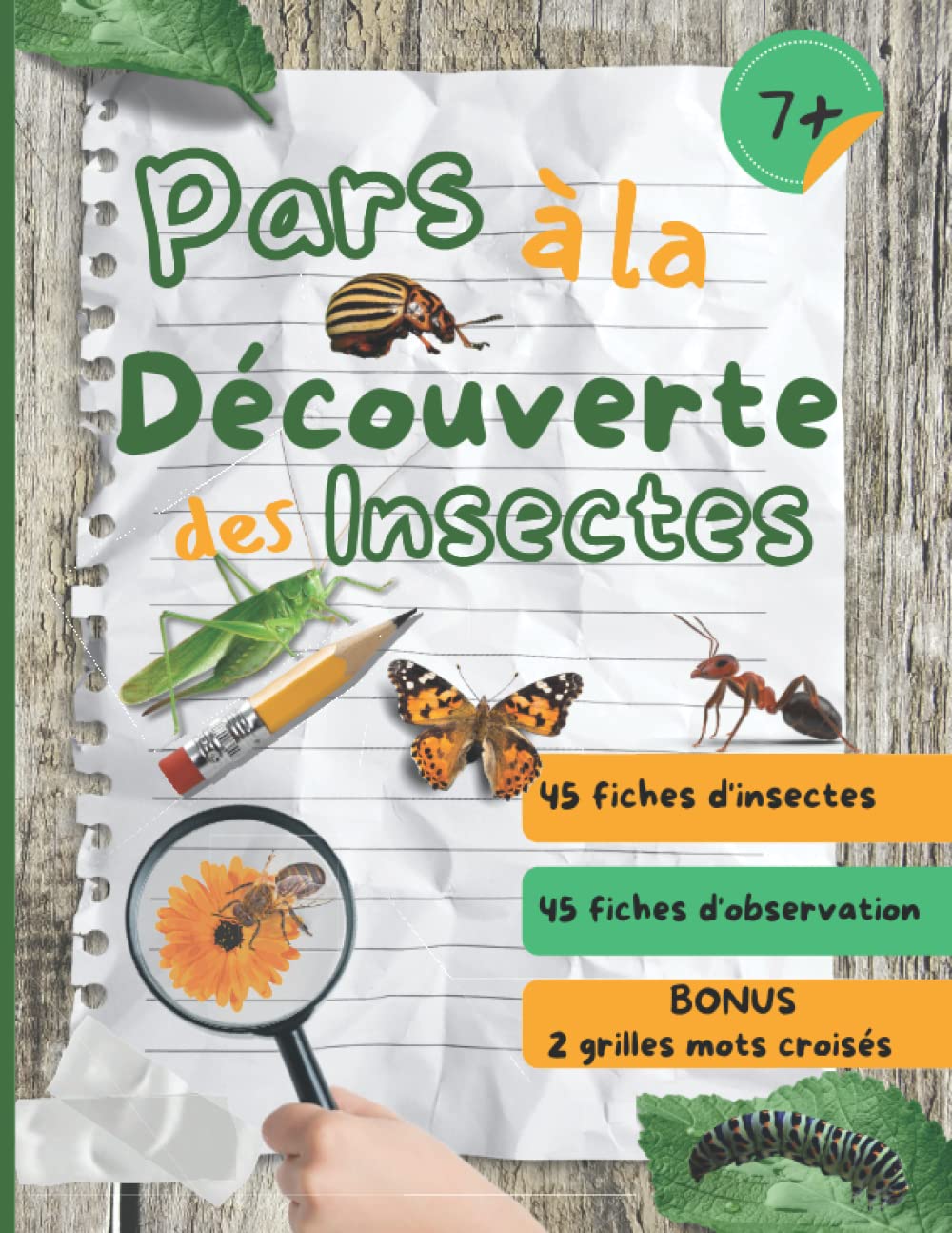 Pars à la découverte des insectes: cahier d’observation et activités sur les insectes du jardin pour les enfants à partir de 7 ans Non-fiction