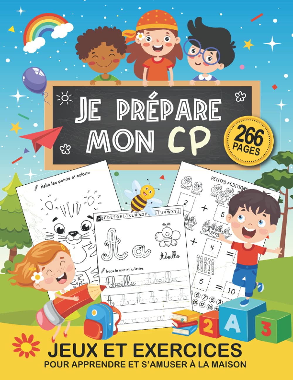 Je prépare mon CP - Jeux et exercices pour apprendre et s'amuser à la maison: Cahier d'activités éducatif et ludique | Idéal pour les vacances | 5 ans ... maths, calculs, coloriages magiques etc… Tiptoi & Games