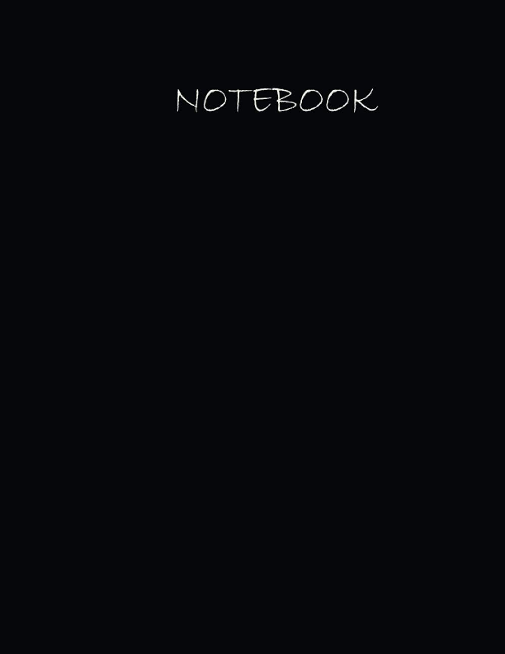 notebook: Black Cover - Size "8.5 x 11" inches 120 Pages: Lined Paper Contemporary literature