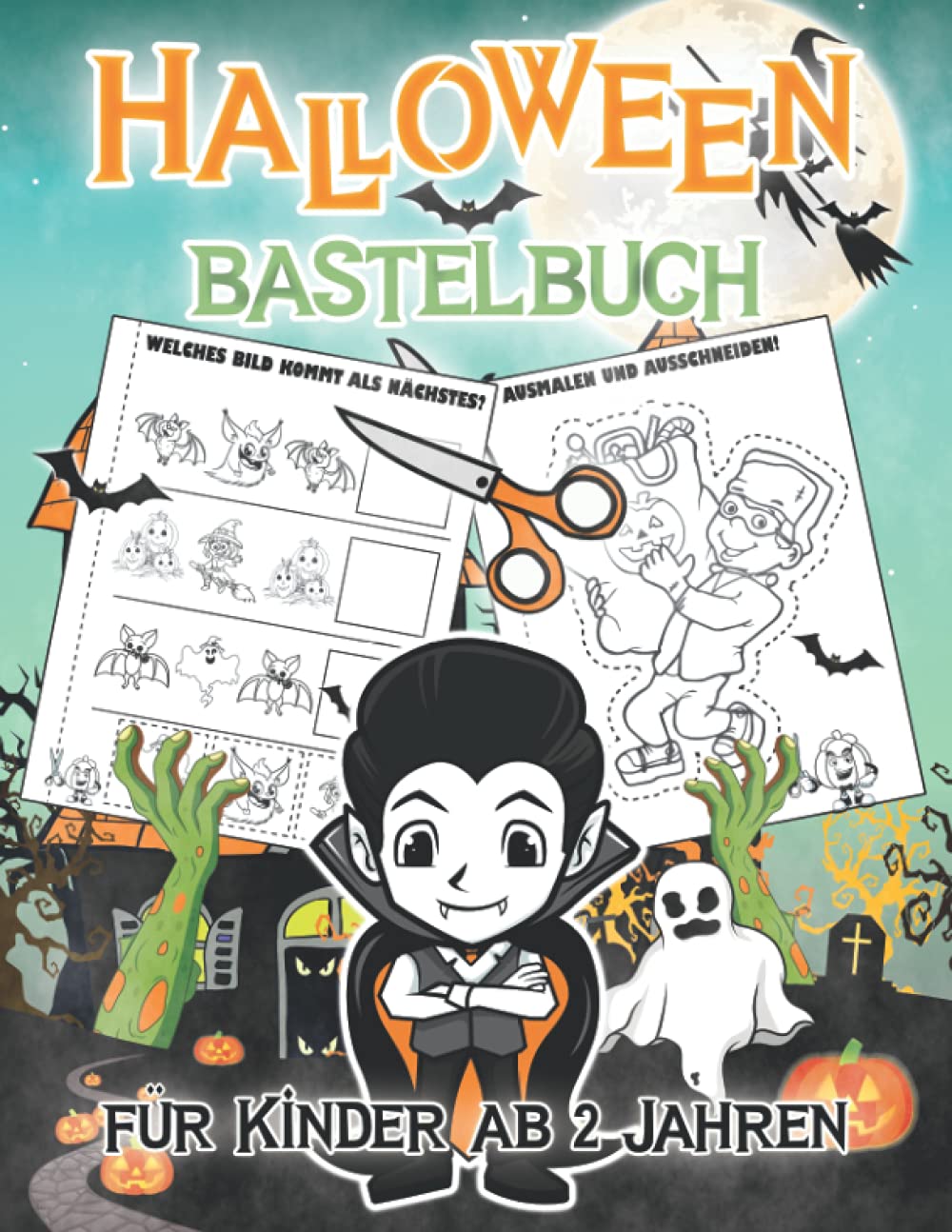 Halloween Bastelbuch für Kinder ab 2 Jahren: Über 40 tolle Bastelideen für Mini-Künstler | Das Ausschneide-Bastelbuch mit Halloween-Motiven für die Allerkleinsten | Malen, Schneiden und Kleben Hobbies & Crafts