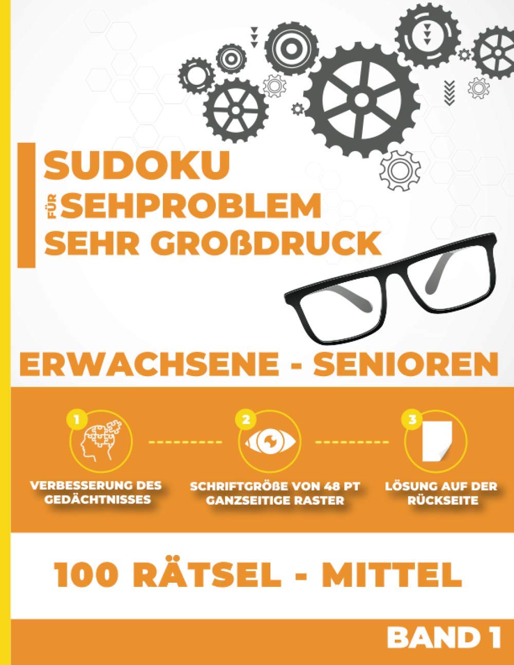 Sudoku sehr Großdruck für Sehprobleme - Erwachsene Senioren: 100 Sudoku-Rätsel MITTEL Großdruckausgaben (48Pt) - Angepasst an schwere Sehprobleme und ... - Geschenkidee für Großeltern, Opa und Oma Leisure & Fun
