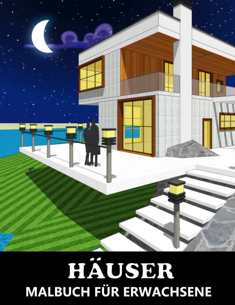 Häuser Malbuch für Erwachsene: Traumhäuser und Architektur Gebäude Vol.2 - Tolles Geschenk fur Architekten Architecture