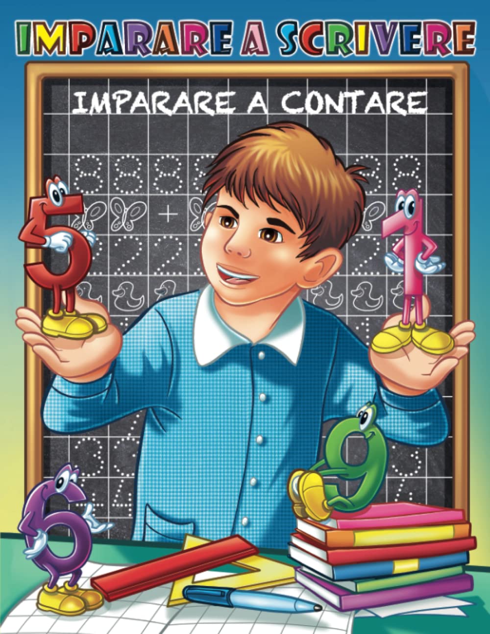 Imparare a scrivere: imparare la matematica, imparare a contare, imparare i numeri, primi passi 4 anni per tracciare i numeri a mano con attività di ... (Imparare a leggere e scrivere, Band 3) Non-fiction
