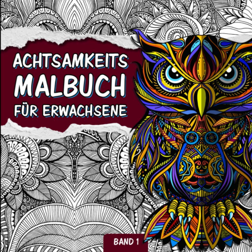 Achtsamkeitsmalbuch für Erwachsene: Zen Mandala Malbuch für Erwachsene mit Tiermandalas und Blumenmandalas | Ausmalen, Durchatmen und Entspannen | ... (Mandala Meditation Malbuch, Band 1) Hobbies & Crafts