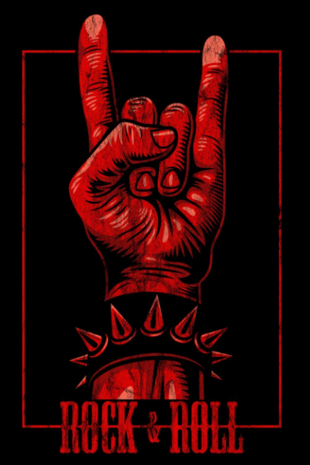 Let's Rock Teufelsgruß Pommesgabel Metalhand & Roll Rocker: DIN A5 Kariert 120 Seiten / 60 Blätter Notizbuch Notizheft Notiz-Block Rock N 'Roll Motive & Heavy Metal Geschenke Arts & Music