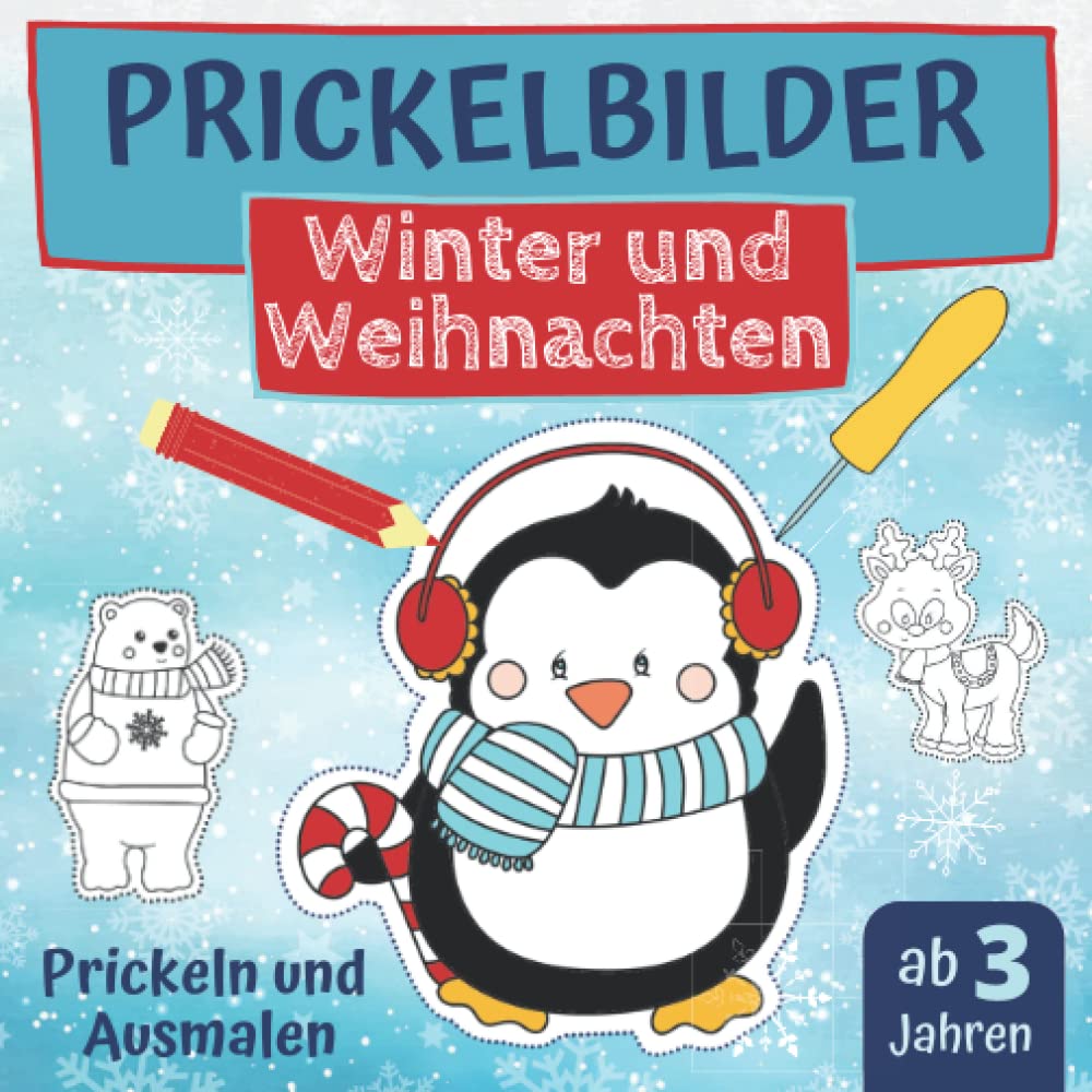 Prickelbilder - Winter und Weihnachten: Prickeln und Ausmalen - Weihnachtsbasteln mit Kindern, Motive wie Schneemann, Weihnachtswichtel und viel mehr (Prickelbücher) Lifestyle