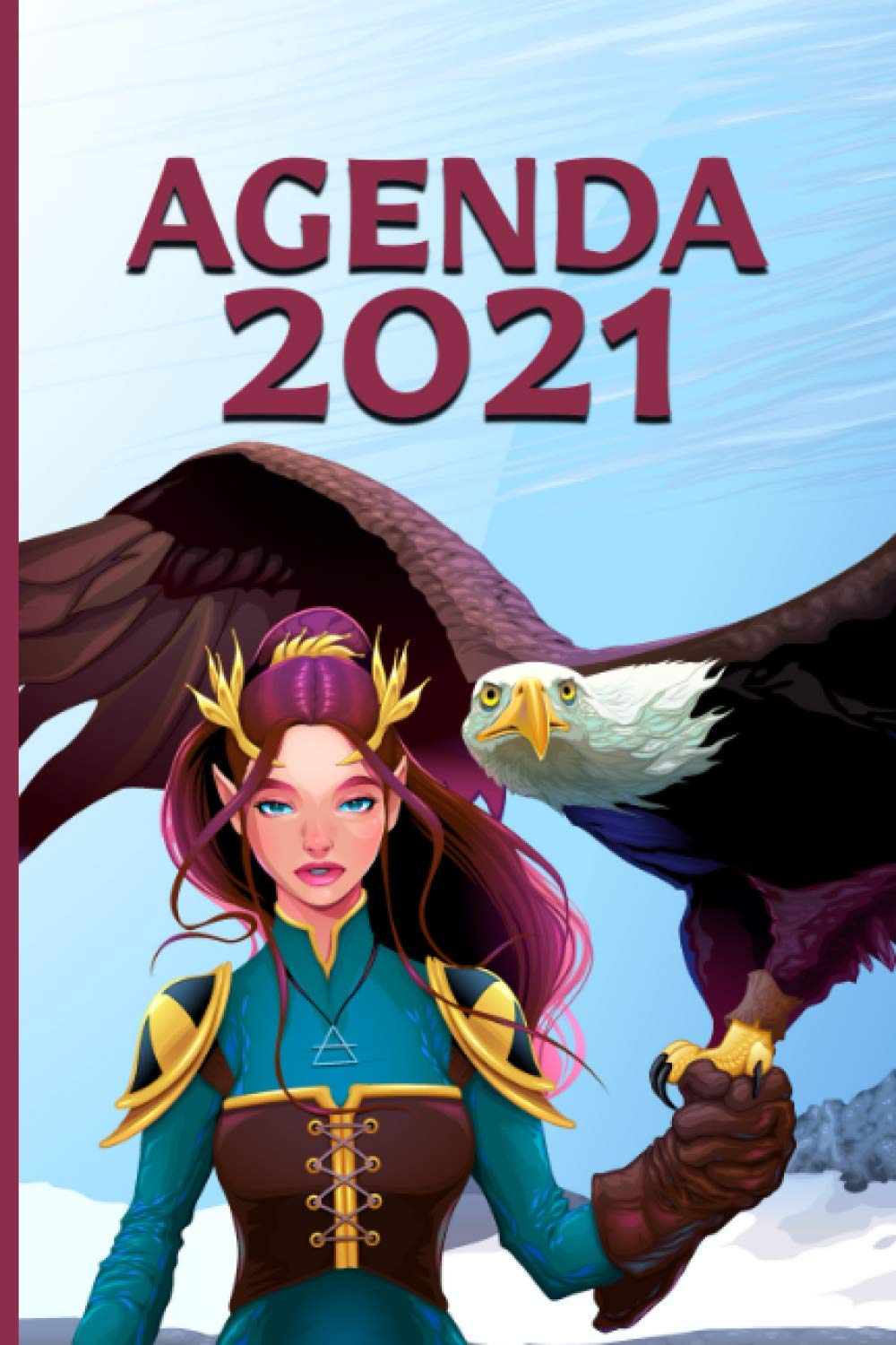 AGENDA 2021: FANTASY|agenda annuel semainier 2021|12 mois de janvier à décembre 2021| journal planificateur | idée cadeau pour les amoureux de l’univers Fantasy book