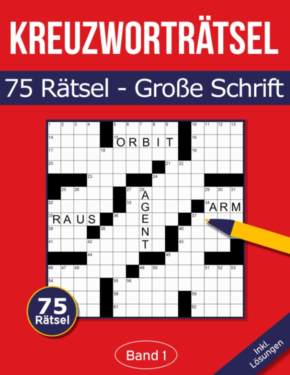75 Kreuzworträtsel - Große Schrift: Kreuzworträtselbuch mit großer Schrift für Senioren & Erwachsene - Band 1 (Kreuzworträtsel in großer Schrift) Leisure & Fun