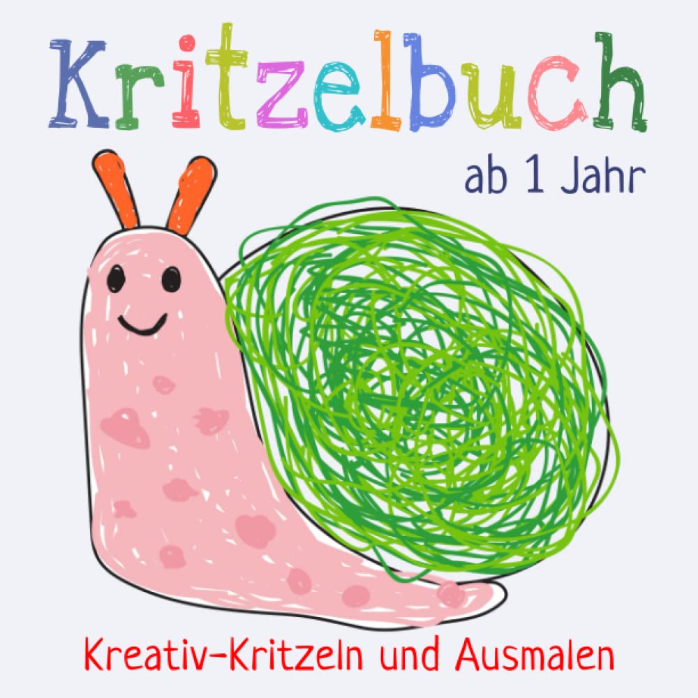 Kritzelbuch ab 1 Jahr: Erstes dickes Ausmalbuch mit 50 einfachen Motiven zum Kritzeln und Ausmalen der ersten Gegenstände für kreative Kinder Arts & Music