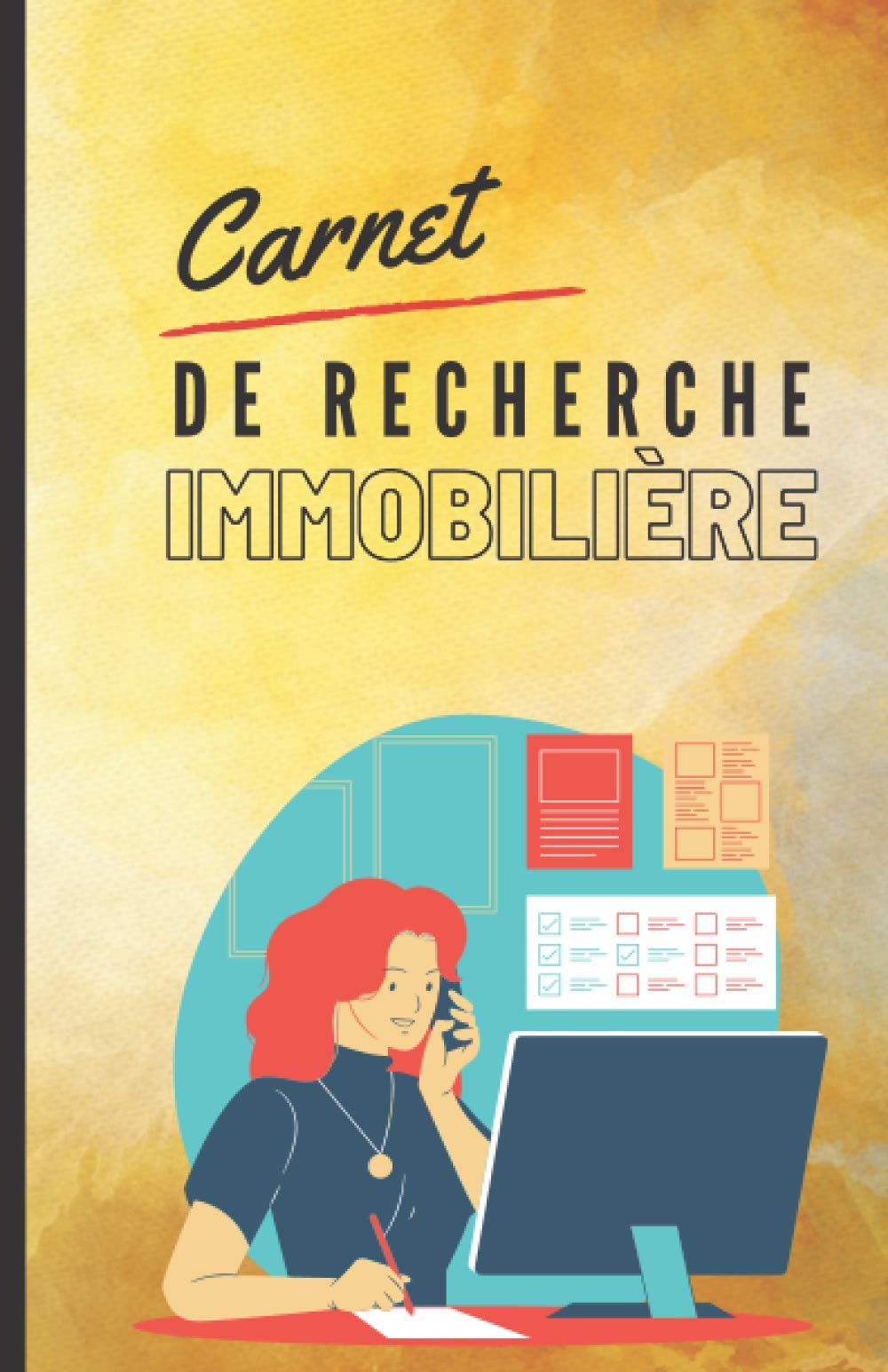 Carnet de recherche immobilière | Carnet de 100 pages à compléter idéal pour projet d'achat immobilier d'une maison ou appartement (Construction_Ben_Med_1) Home & Household