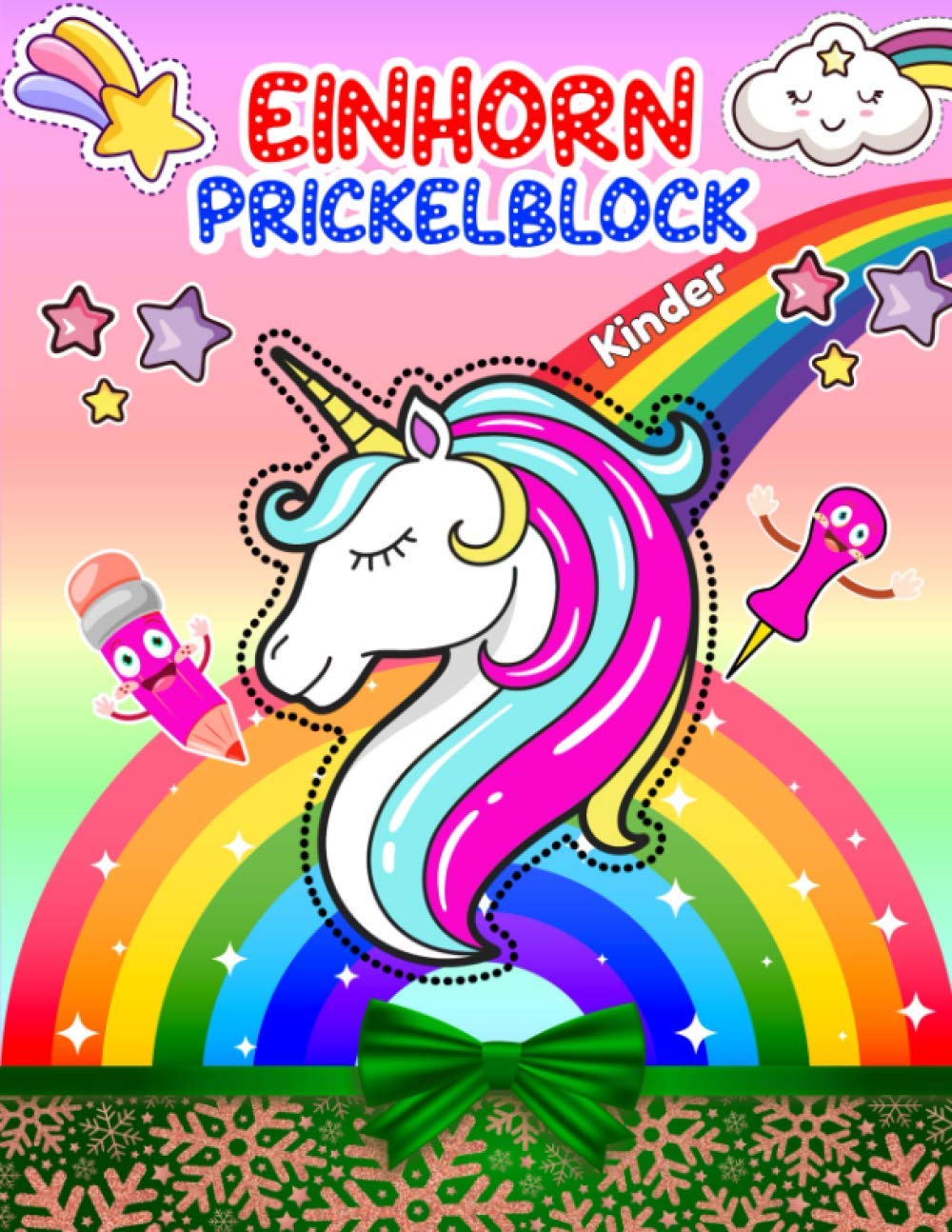 Prickelblock Einhorn Kinder: Prickelset Kinder Einhorn | Prickelbilder Set Kinder zu Prickeln Und Ausmalen Für Kinder Ab 5 - 7 | Prickel-set Einhorn Lerne Schneiden, Legen, Prickeln Für Mädchen Learning & Reference