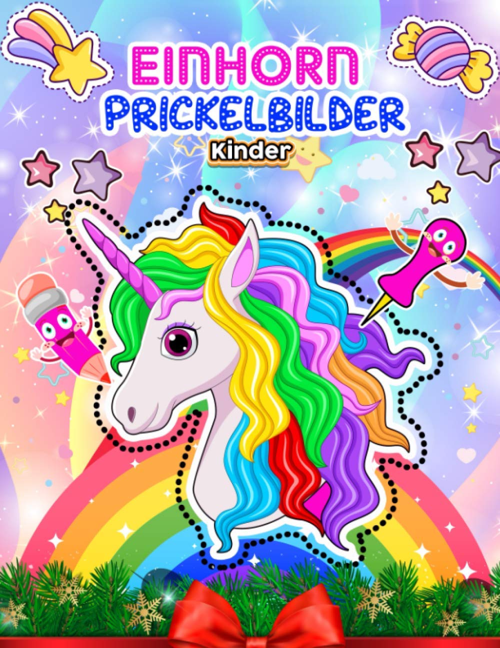 Einhorn Prickelbilder Kinder: Das große Prickel und Bastelbuch für Kinder - Ausmalen , Prickeln , Schneide | Einhorn Prickelset & Prickelblock Kinder Ab 5 - 7 Jahren Learning & Reference