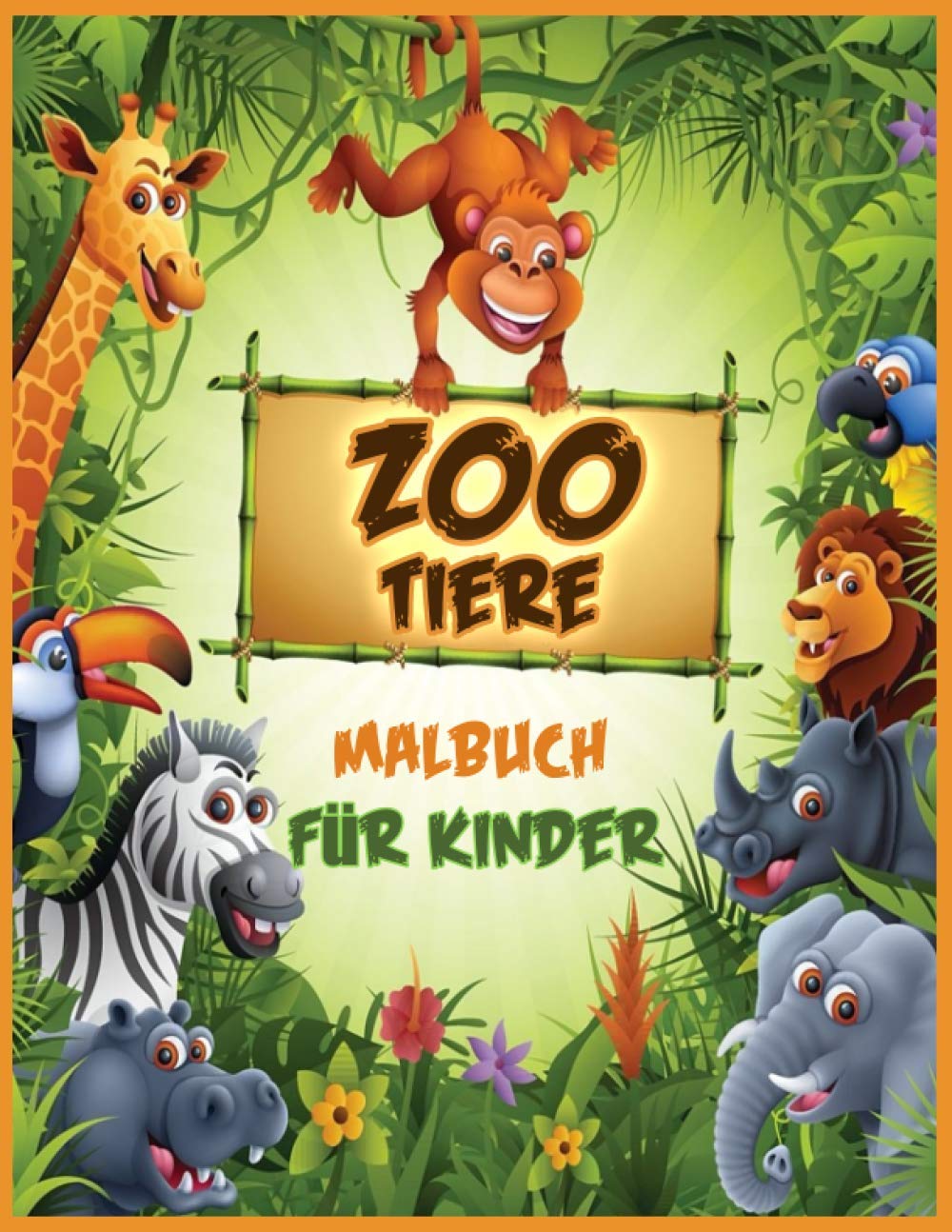 Zoo Tiere: Malbuch für Tiere für Kleinkinder, Kinder im Vorschulalter, Jungen und Mädchen Non-fiction