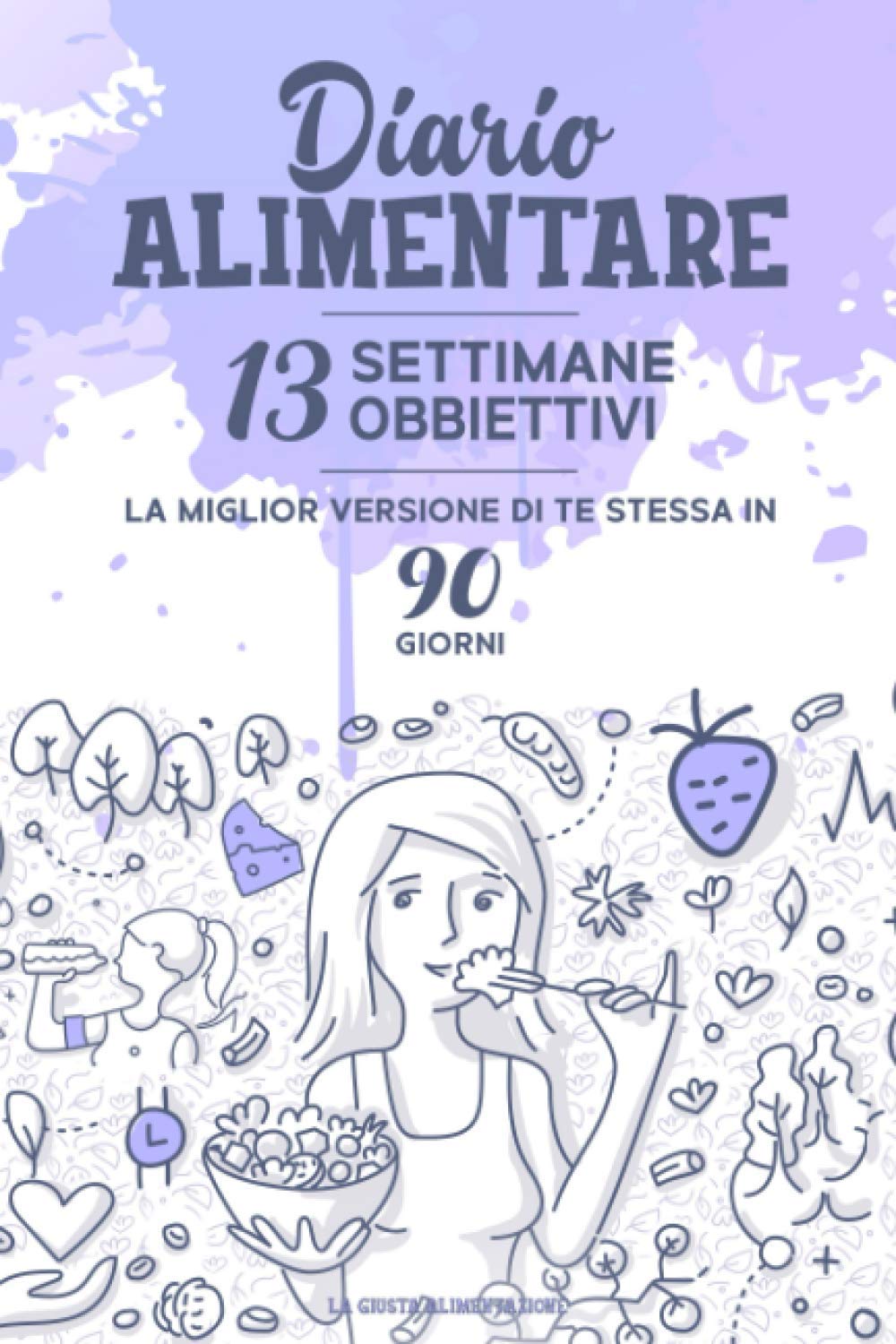 DIARIO ALIMENTARE: Agenda giornaliera per tenere traccia di alimenti, attività fisica e molto altro; Contiene i 13 semplici passi per tornare in forma in 90 giorni restando motivati book