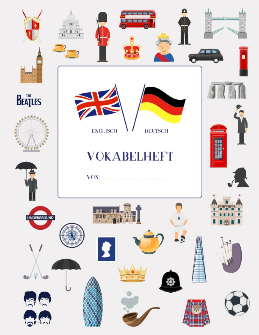 Vokabelheft englisch deutsch: Motiviert Englisch Vokabeln lernen mit vielen Extras • 40 farbige Seiten mit jeweils 3 Spalten • bedruckt mit 37 ... Vokabelheft englisch französisch spanisch) Foreign Languages ​​& Dictionaries