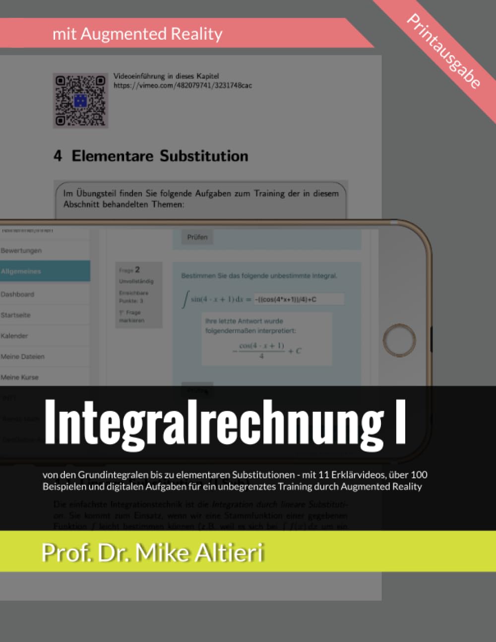 Integralrechnung I: von den Grundintegralen bis zu elementaren Substitutionen - mit 11 Erklärvideos, über 100 Beispielen und digitalen Aufgaben für ... Training - Druckausgabe in schwarz-wei Mathematics