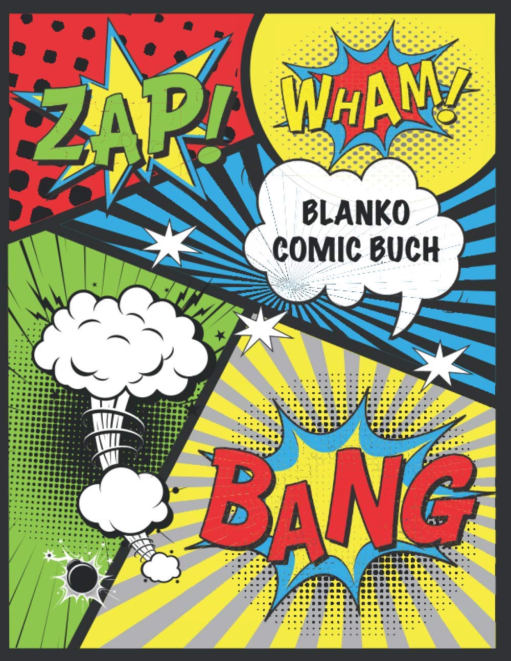 Blanko Comic Buch | Verschiedene leere Raster zum selbst gestalten | ca. DIN A4 | 100 Seiten: Mit Tipps für Effekte, Sprechblasen und Wolken | Zeichne ... und Mangas | Für Erwachsene und Kinder Books