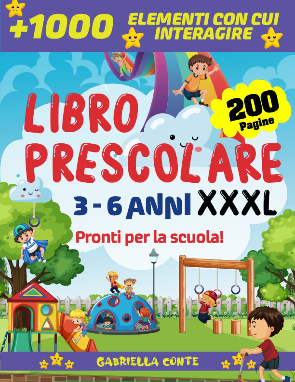 Libro Prescolare 3-6 anni XXXL: Pronti per la Scuola! 200 MAXI Pagine Ricche di Giochi e Attività di Pregrafismo Facili e Divertenti per Imparare a Scrivere, Colorare e Tracciare Lettere e Numeri! book