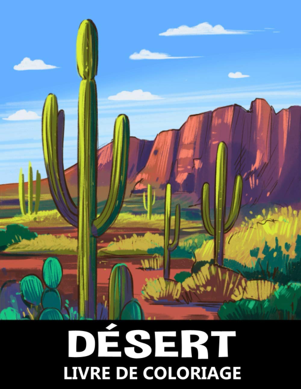Désert Livre de Coloriage: Paysages Naturels avec des Plantes de Cactus pour Soulager le Stress et se Détendre - Coloriage pour Enfants, Adolescents et Adultes book