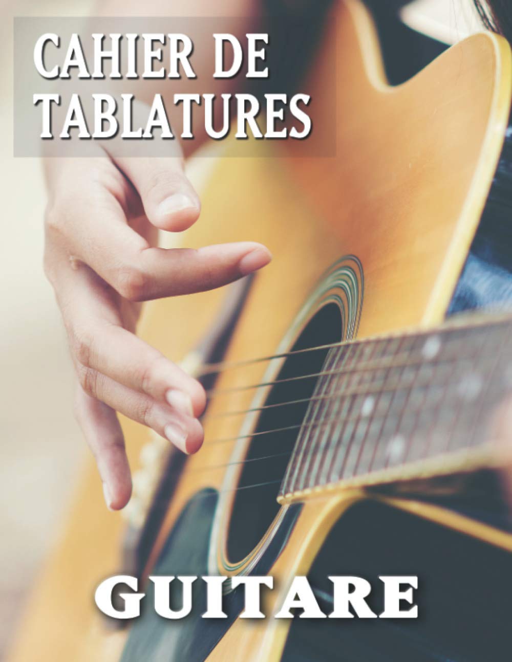 Cahier de Tablatures Guitare Grand Format: Carnet de Tablatures - 100 Pages avec 6 Diagrammes d'accords et 7 Tablatures chacune - Composition Musicale - Cahier à Remplir book