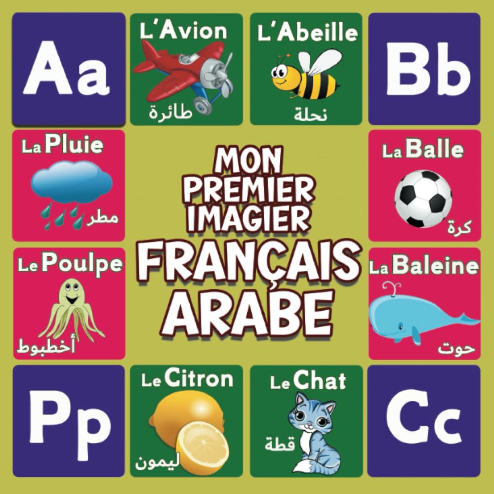 Mon Premier Imagier Français Arabe: dictionnaire visuel bilingue: apprendre l'arabe pour les enfants de 2 à 9 ans, plus de 200 mots قاموس مصور للأطفال فرنسي عربي book